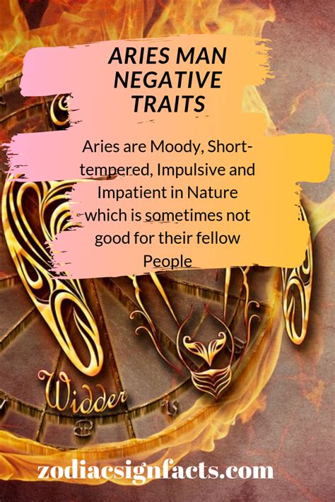 aries man negative traits